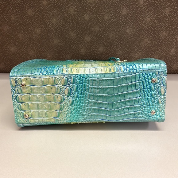🔥🔥🔥NEW Brahmin Ombre Melbourne Croc Embossed Leather Satchel Shoulder Bag - Picture 12 of 16